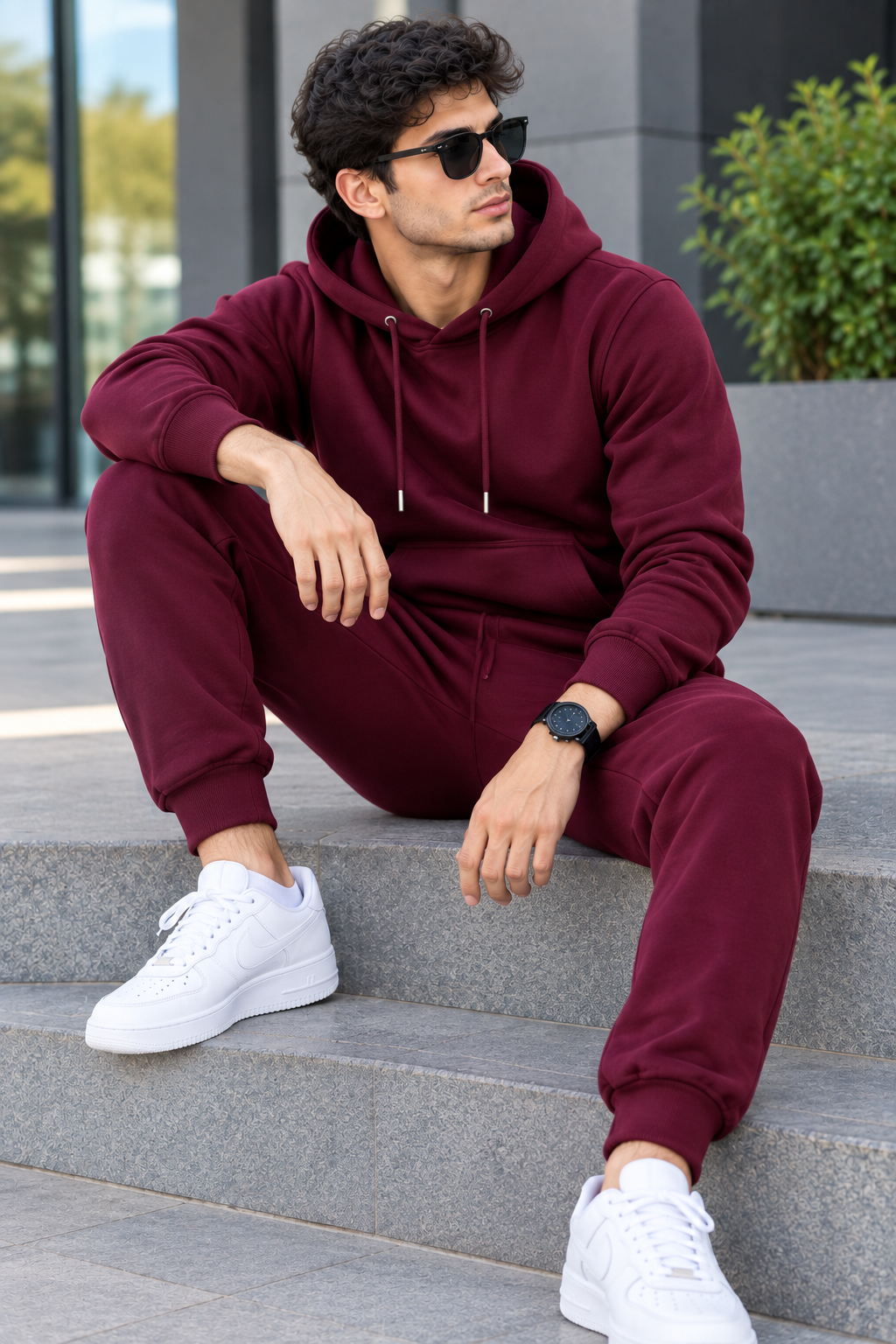 Premium Winter Track Suit - Maroon