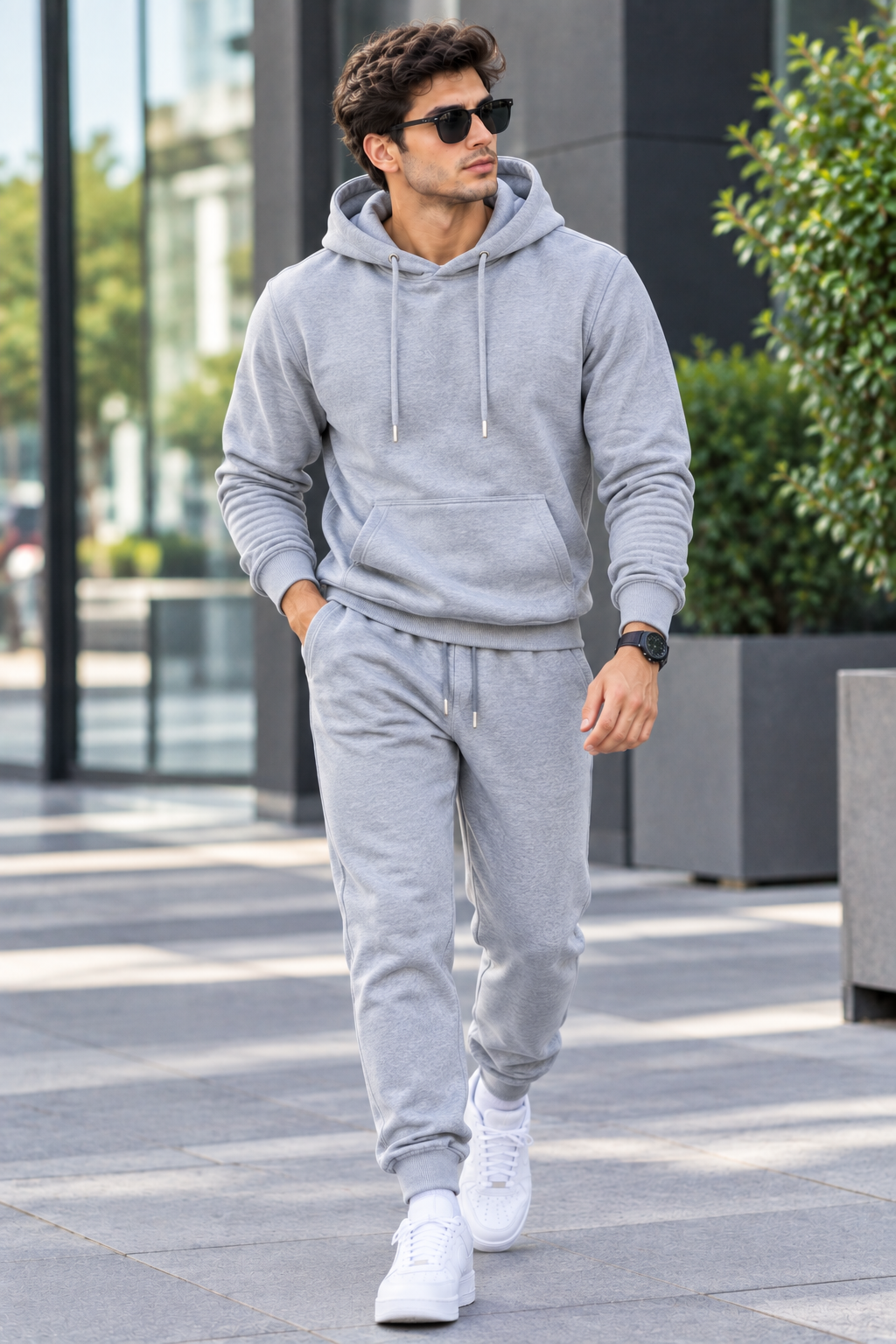 Premium Winter Track Suit - Heather Grey