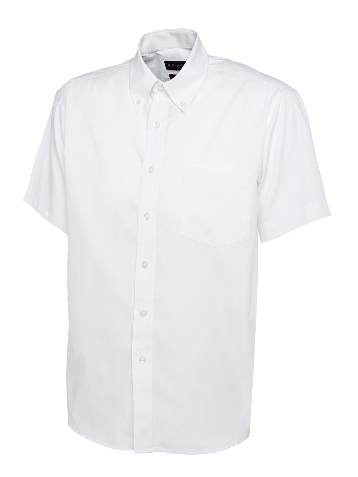 Mens Pinpoint Oxford Half Sleeve Shirt - White