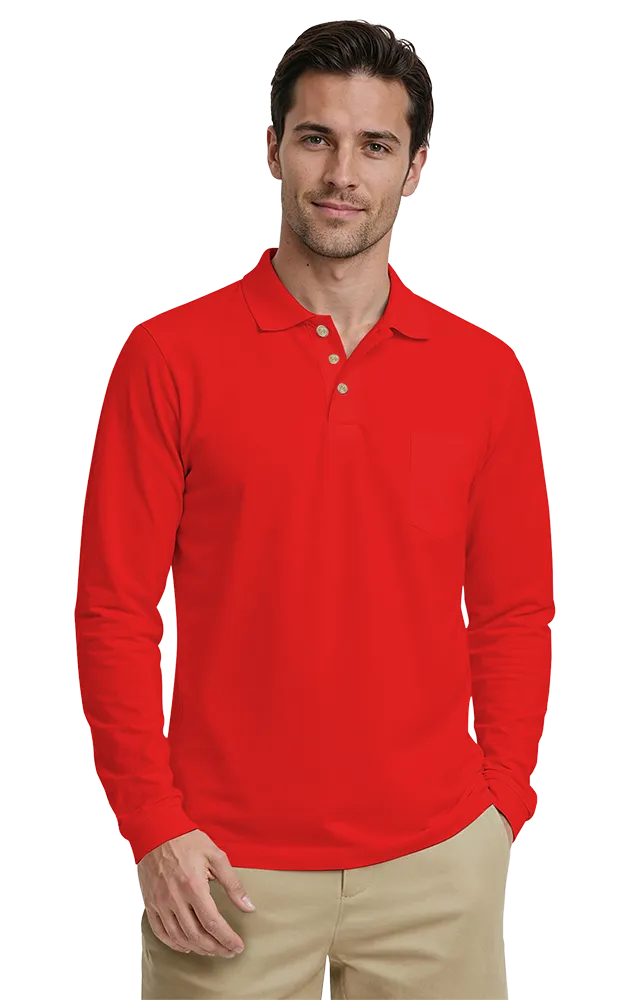 Full Sleeves Polo Tipping Shirt Red