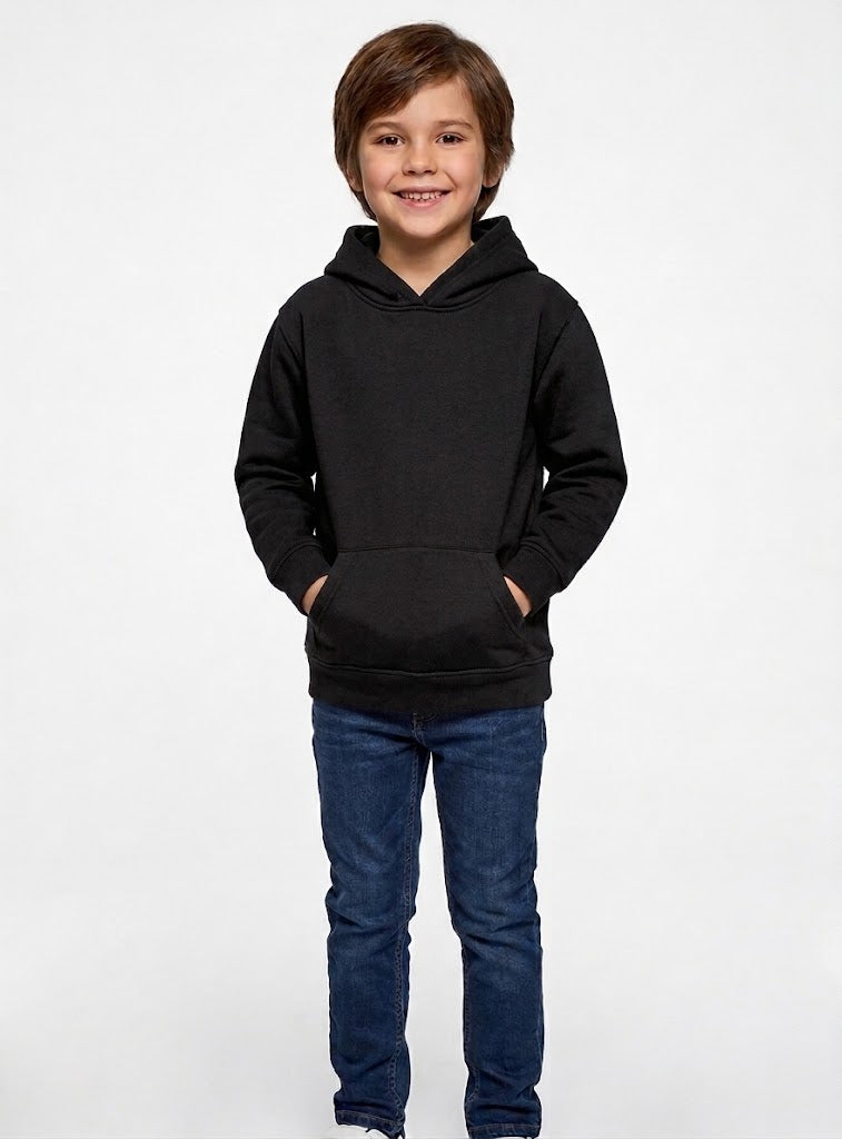 The UX Children’s Hooded Sweatshirt - Jet Black