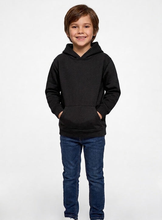 The UX Children’s Hooded Sweatshirt - Jet Black