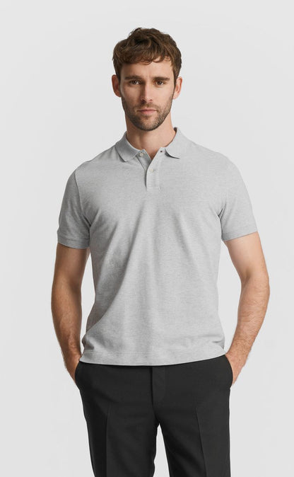 Polo Collar Tipping Men's Polo Shirt In Grey