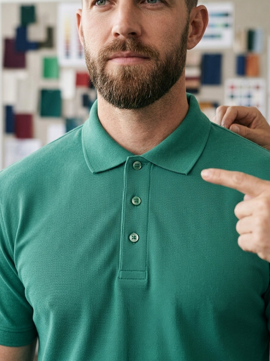 Polo Collar Tipping Men's Polo Shirt In Zinc