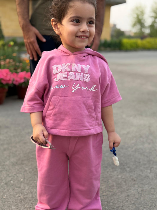 DKNY JEANS Pink (Hoodie Short Sleeves / trouser)