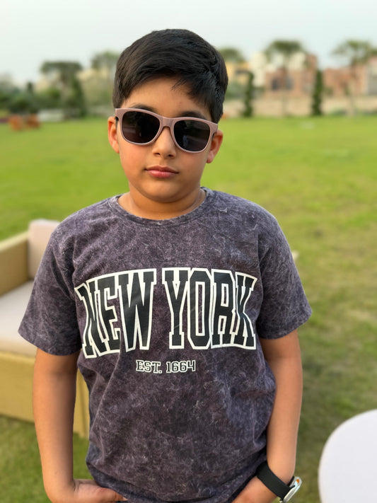 Kids T Shirt Tie & Dye (New york) Print