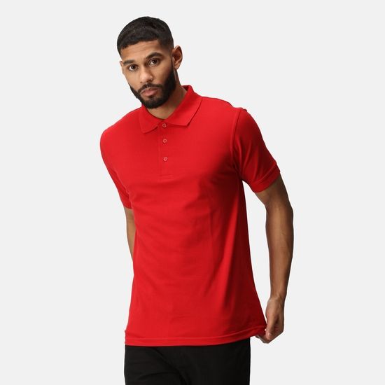 Polo Collar Tipping Men's Polo Shirt In Red