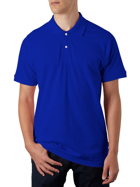 Polo Collar Tipping Men's Polo Shirt In Royal