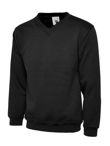 Premium V-Neck Sweatshirt - Black - UC204