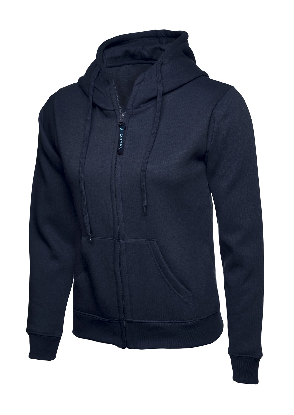 Ladies Classic Full Zip Hooded Sweatshirt - Navy - UC505