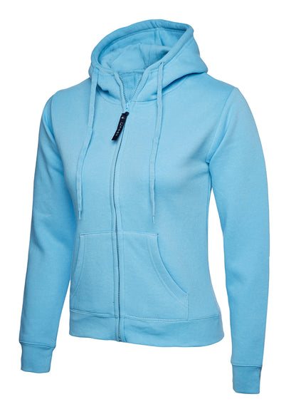 Ladies Classic Full Zip Hooded Sweatshirt - Sky - UC505