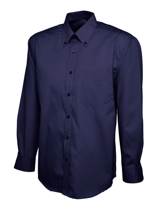Mens Pinpoint Oxford Full Sleeve Shirt - Navy
