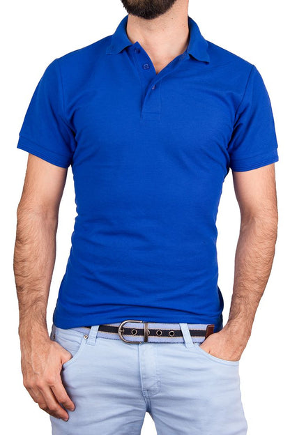 Polo Collar Tipping Men's Polo Shirt In Royal