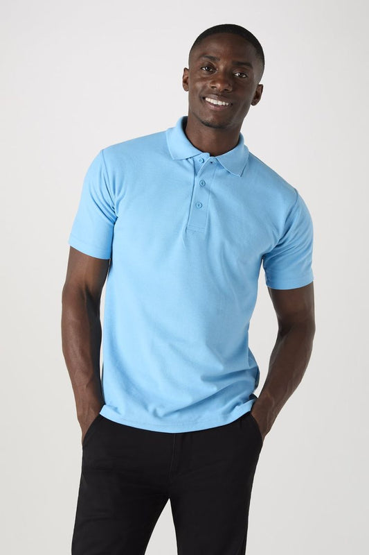Polo Collar Tipping Men's Polo Shirt In Sky