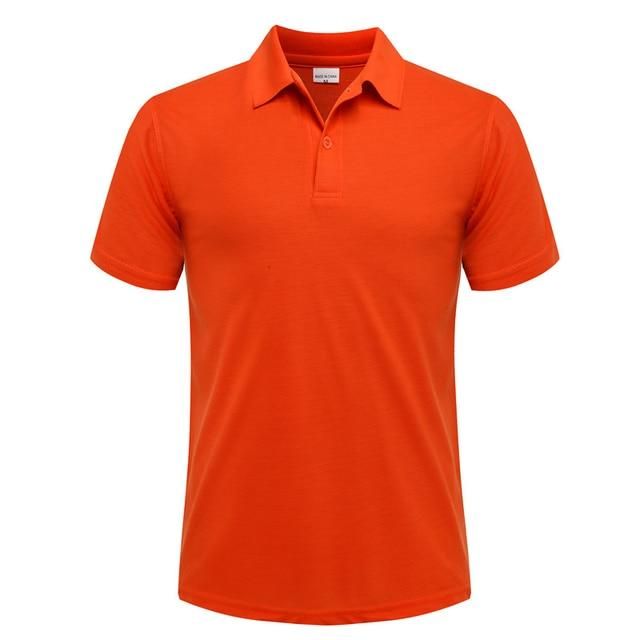 Polo Collar Tipping Men's Polo Shirt In Orange