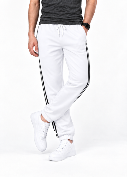 Men’s  Jogger Trousers , Comfortable & Stylish White