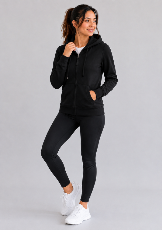 Ladies Classic Full Zip Hooded Sweatshirt - UC505