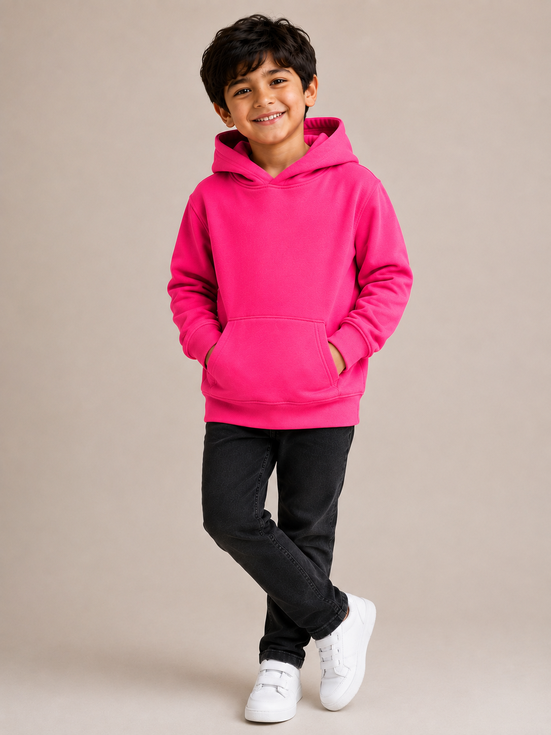 Kids Hooded Sweatshirt - Pink - UC503