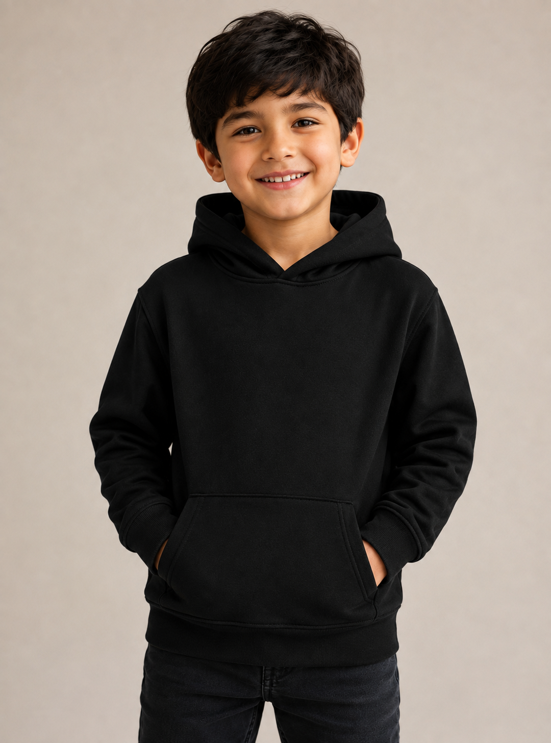 Kids Hooded Sweatshirt - Black - UC503