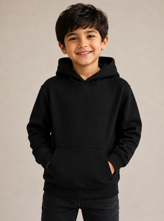 Kids Hooded Sweatshirt - Black - UC503
