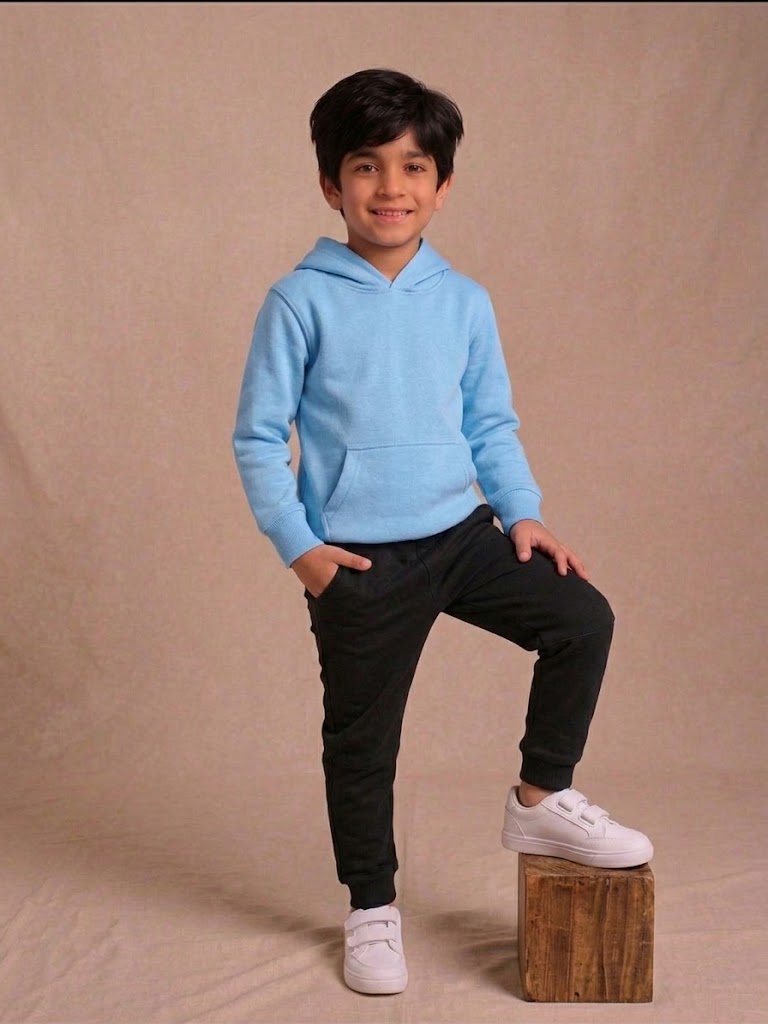 Kids Hooded Sweatshirt - Sky - UC503