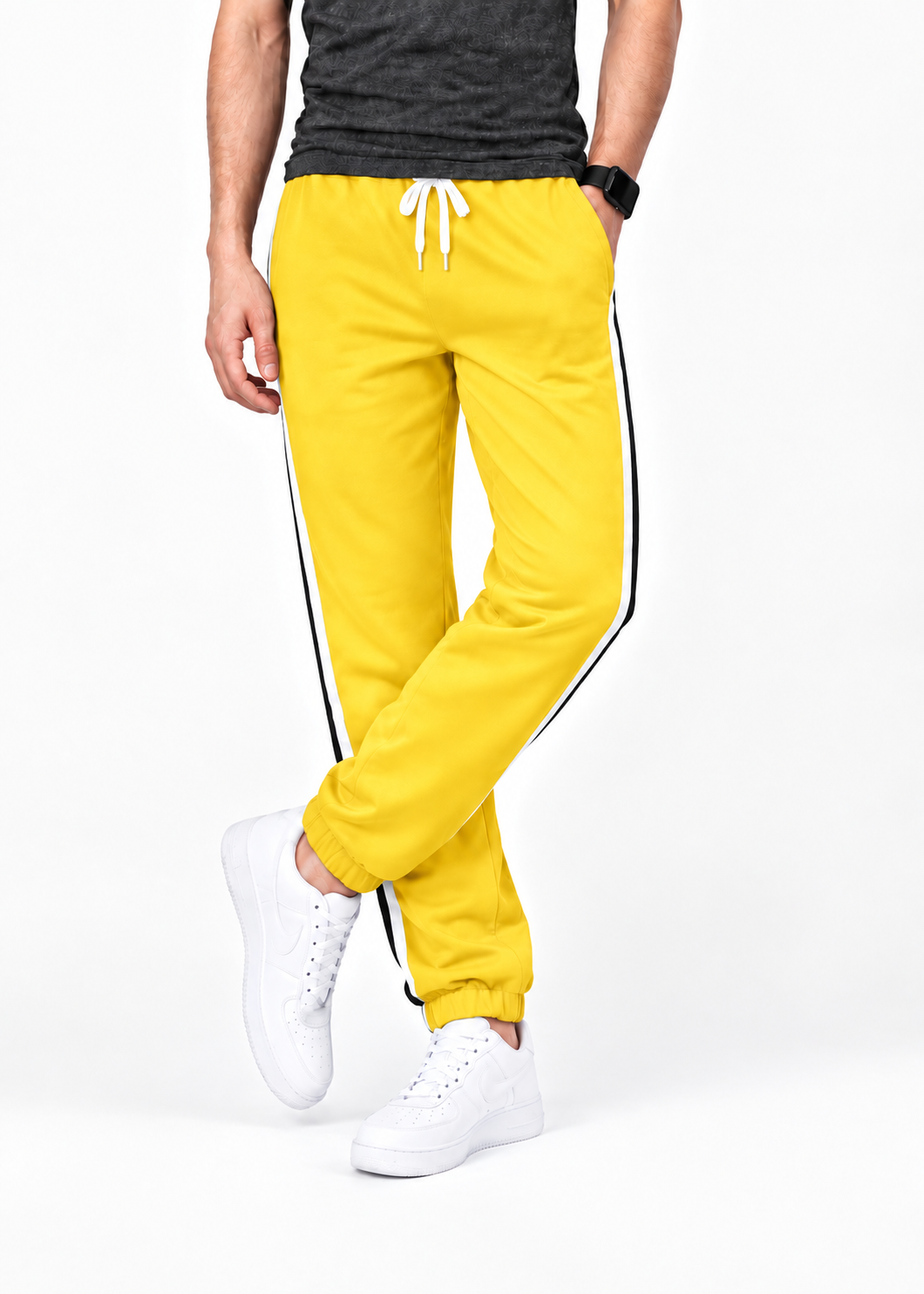 Men’s  Jogger Trousers , Comfortable & Stylish Yellow